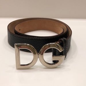 Dolce Gabbana Belt With Silver Buckle 